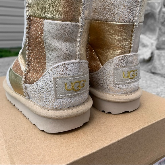 Ugg Australia Toddler Classic Boots Gold Patchwork